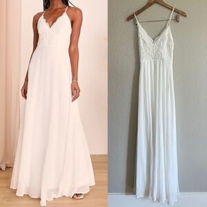 NWOT Madalyn White Lace Maxi Dress